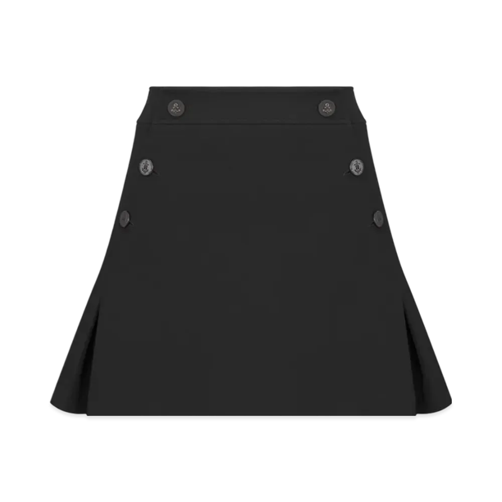 Dior Women's Technical Knit Sailor Mini Skirt "Black"