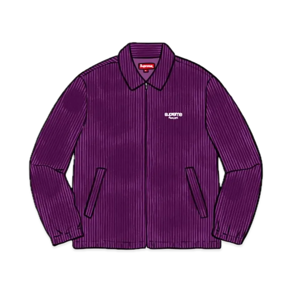 Supreme Wide Wale Corduroy Harrington Jacket "Purple"