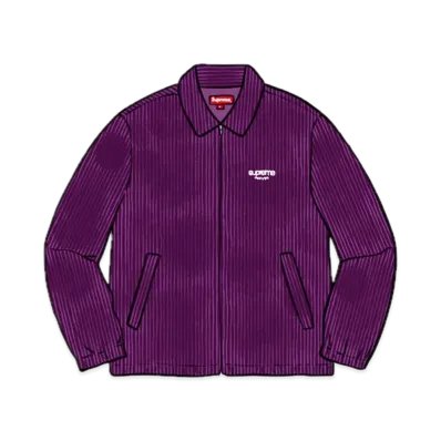 Supreme Wide Wale Corduroy Harrington Jacket "Purple"