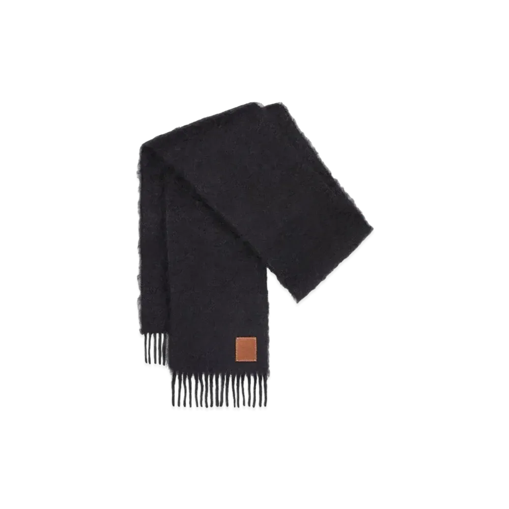 LOEWE Scarf In Wool And Mohair "Black"