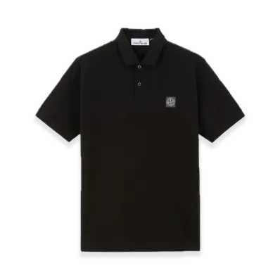 Stone Island 220002R 50/2 Organic Cotton Pique "Black"
