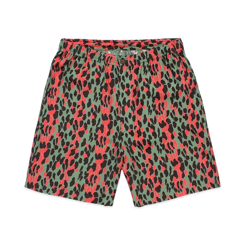 WACKO MARIA Leopard Hawaiian Shorts "Green"