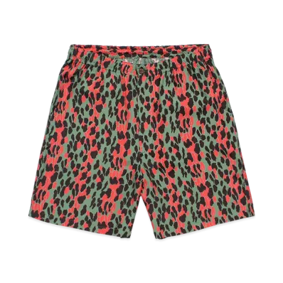 WACKO MARIA Leopard Hawaiian Shorts "Green"