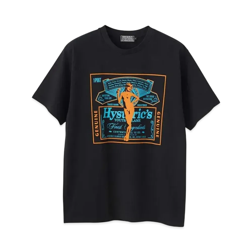 HYSTERIC GLAMOUR Hg Label T-Shirt "Black"