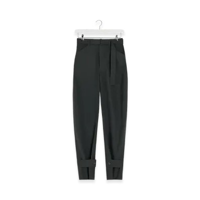LEMAIRE Women's Tailored Curved Pants "Coal"