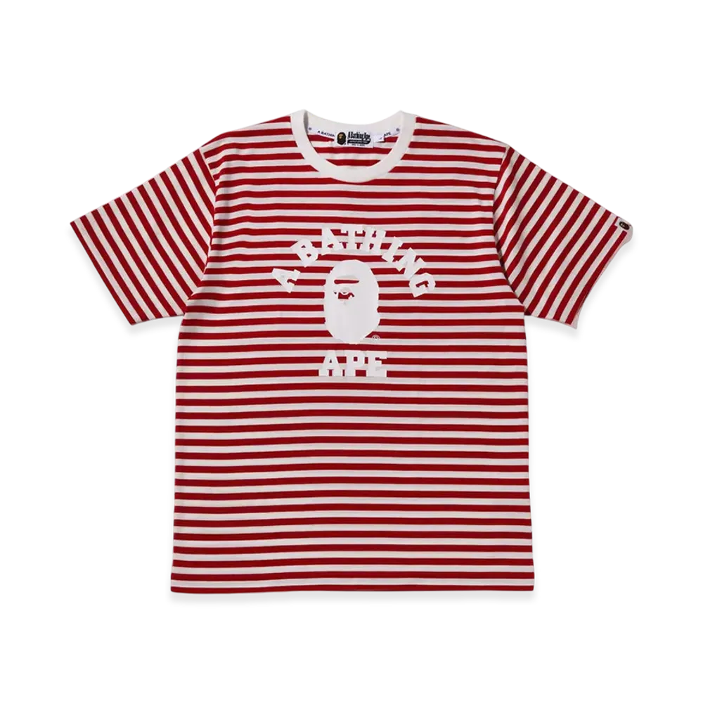 A BATHING APE College Hoop Tee "Red"
