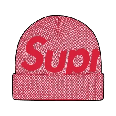 Supreme Studded Knockout Big Logo Beanie "Red"