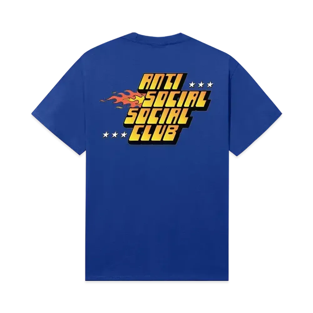 ANTI SOCIAL SOCIAL CLUB Flames Tee "Ultramarine Blue"