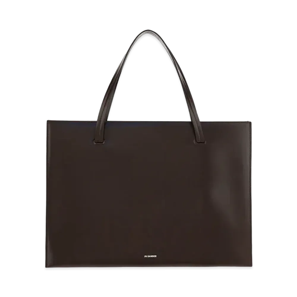 Jil Sander File Handle Medium "Dark Brown"