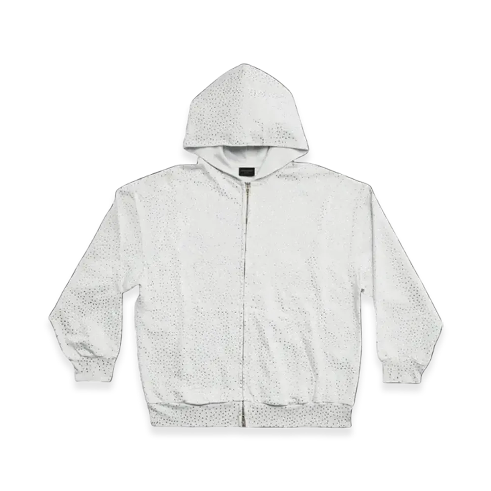 BALENCIAGA Zip-Up Hoodie Small Fit "White"