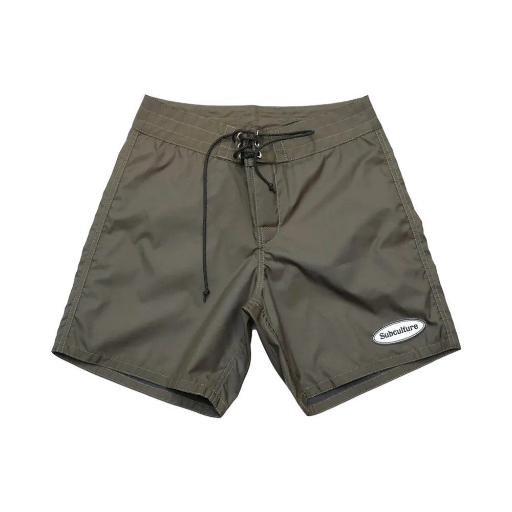 Subculture Nylon Surf Shorts "Olive"
