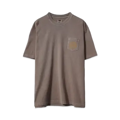 RATS PIGMENT DYED POCKET TEE "BROWN"
