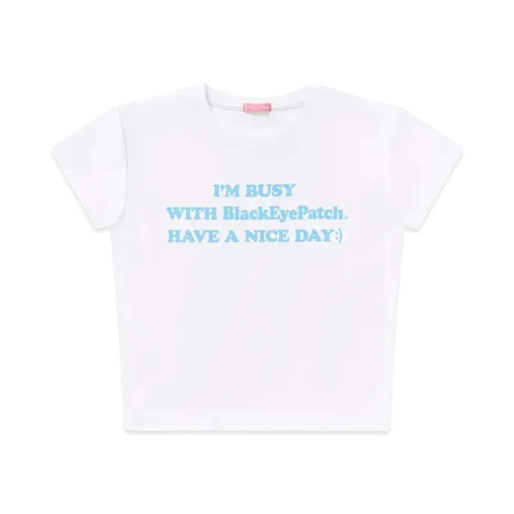 BlackEyePatch I'm Busy Baby Tee "White"