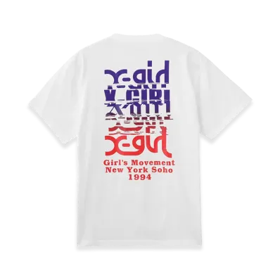 X-Girl Women's Noise Logo S/S Tee "White"