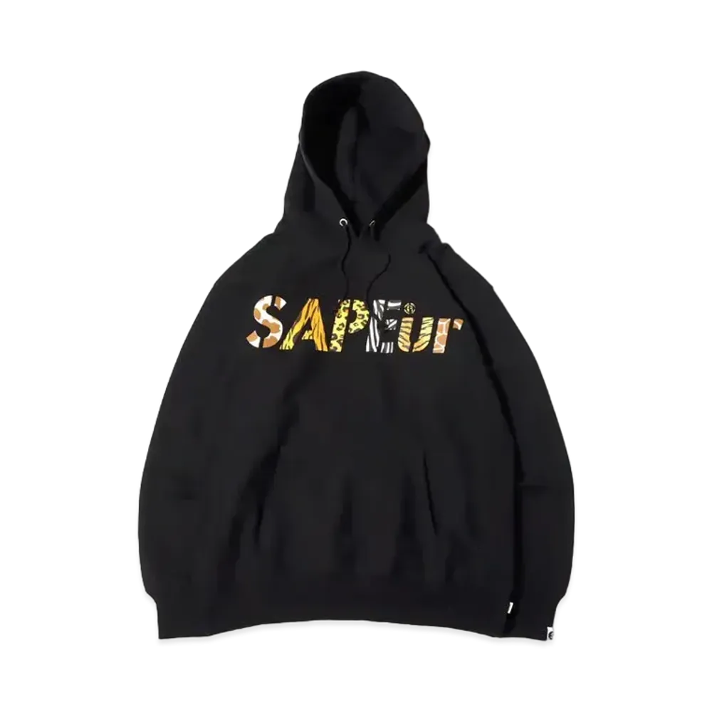 SAPEur Night Safari Logo Hoodie "Black"