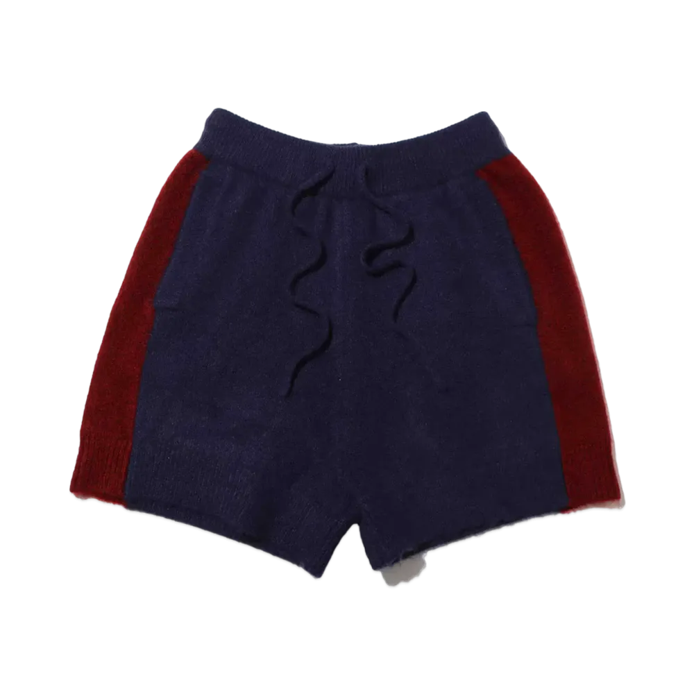 atmos pink x Riehata Bicolor Knit Pants "Navy"