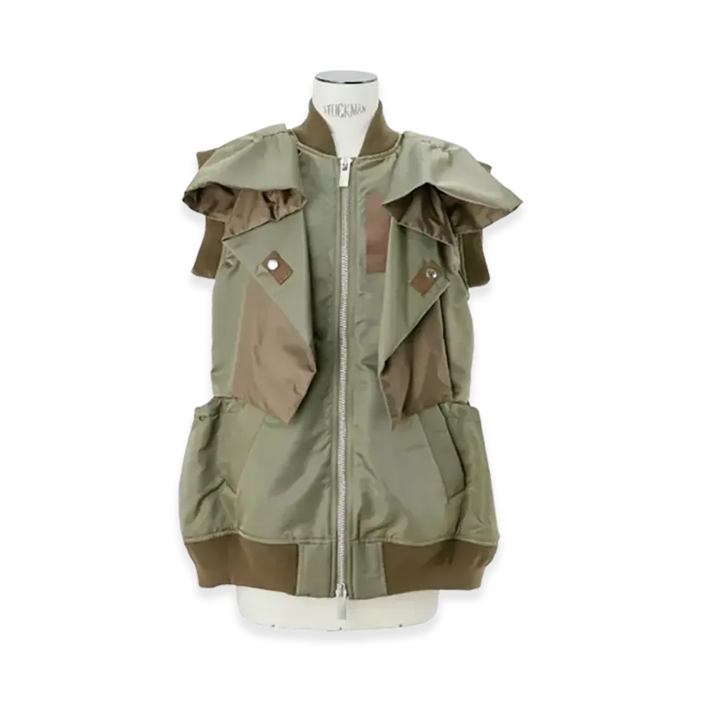 sacai Nylon Twill Vest "Beige"