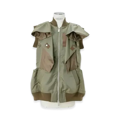sacai Nylon Twill Vest "Beige"
