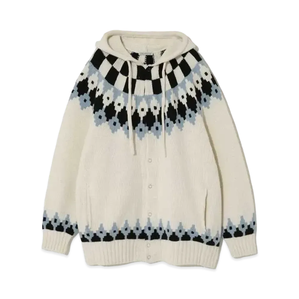 UNDERCOVER x FRAGMENT Women's Cashmere Knit Blouson "O.WHT Base"