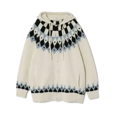 UNDERCOVER x FRAGMENT Women's Cashmere Knit Blouson "O.WHT Base"