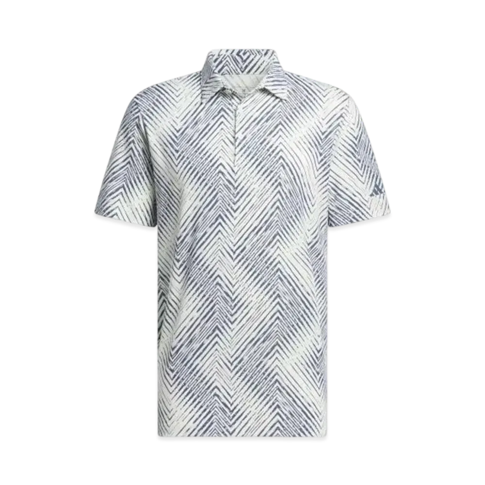 adidas Herringbone-Like Stretch Dry Polo "Crystal Jade/Preloved Ink"