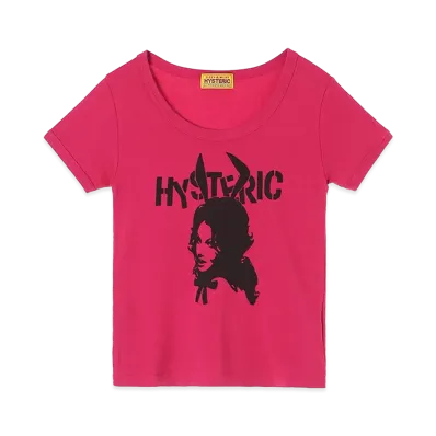 HYSTERIC GLAMOUR Women's Bunny Girl Baby Tee "Pink"