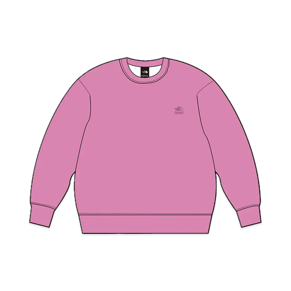 Supreme x The North Face Pigment Printed Crewneck "Pink"