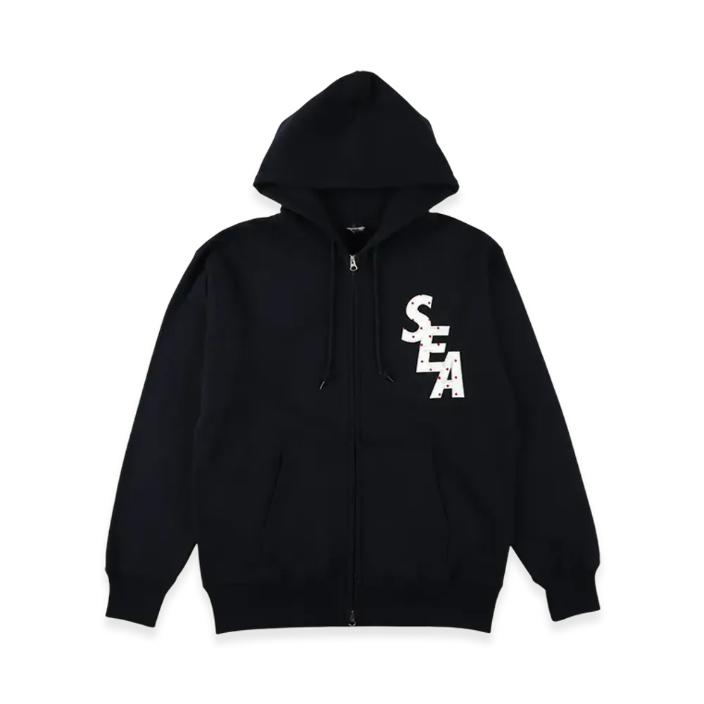 WIND AND SEA Dot Sea Zip Up Sweatshirt "Navy"