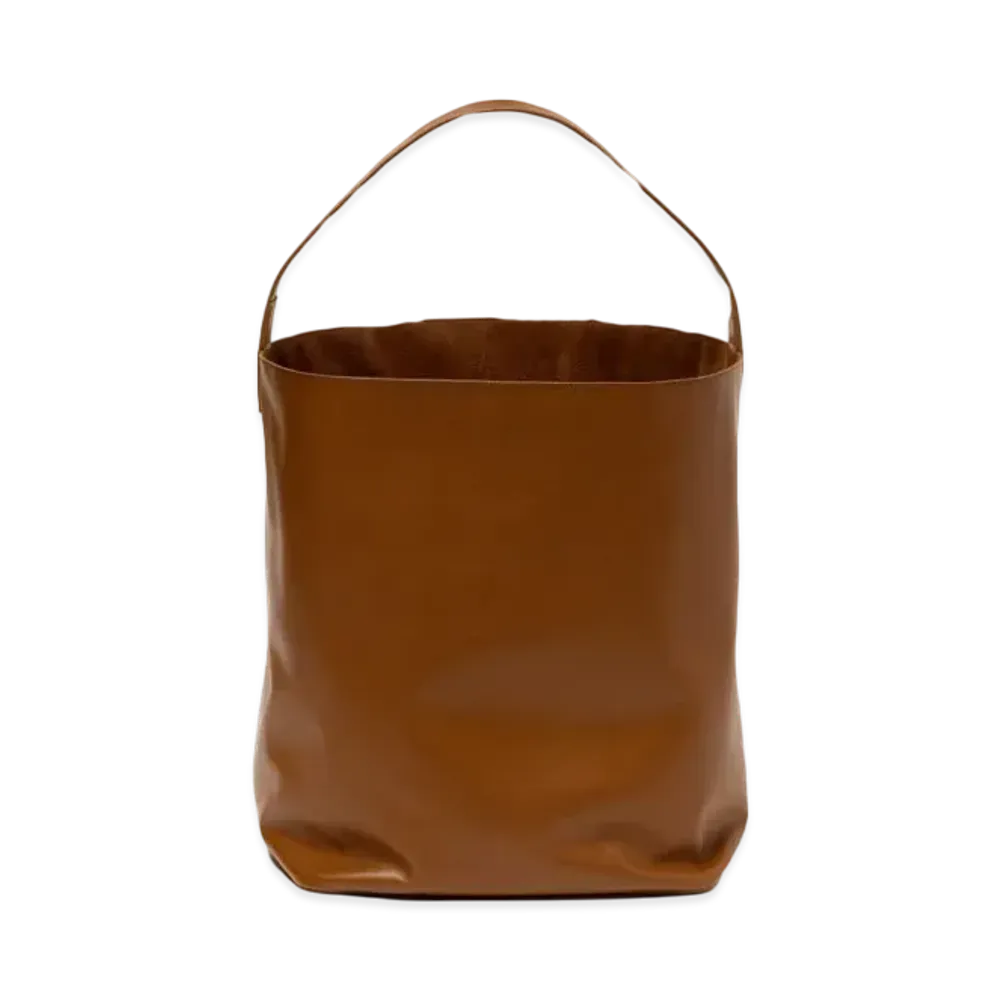 AURALEE Leather Big Shoulder Bag Made By Aeta "Brown"