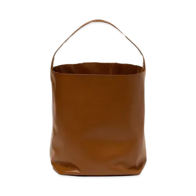 AURALEE Leather Big Shoulder Bag Made By Aeta "Brown"