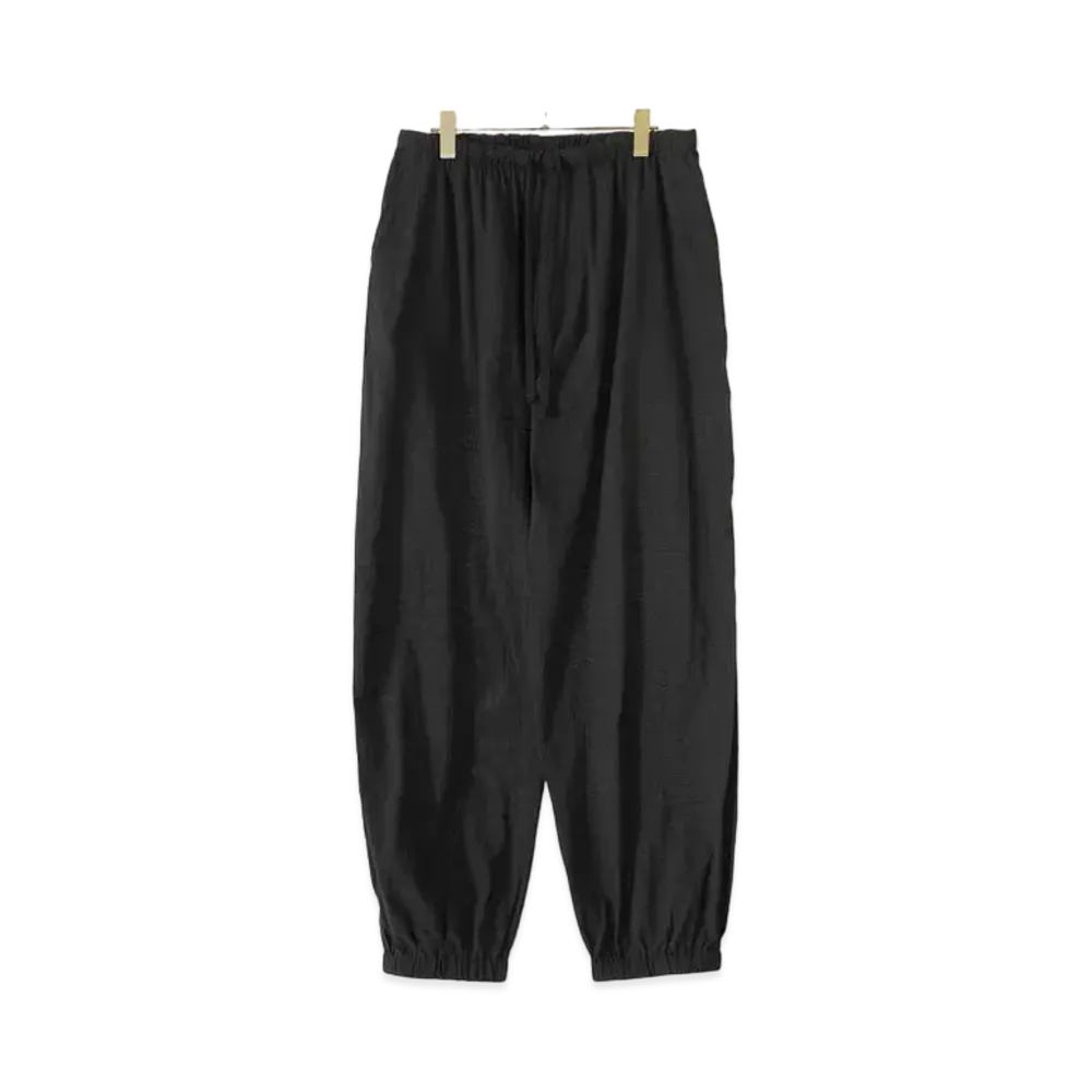 COMOLI Kubo Ox Drawstring Pants "Black"