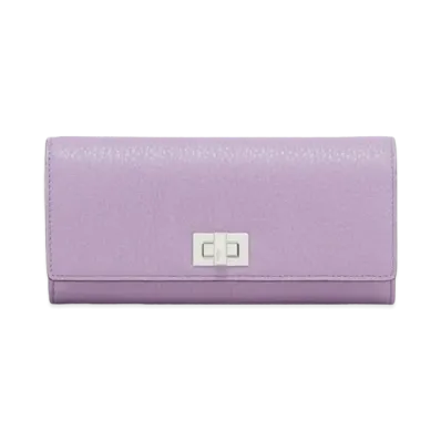 FENDI Peekaboo Continental Leather Wallet "Purple/Camellia"