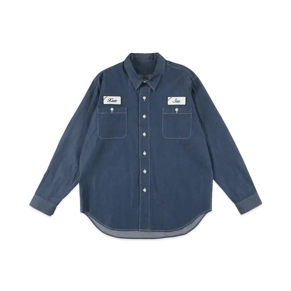 WIND AND SEA x GOD SELECTION XXX Chambray Shirt "Indigo "