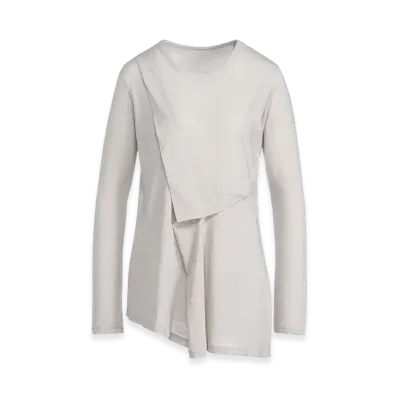 Yohji Yamamoto High Twisted Single Jersey Tack Long Sleeve "Gray"