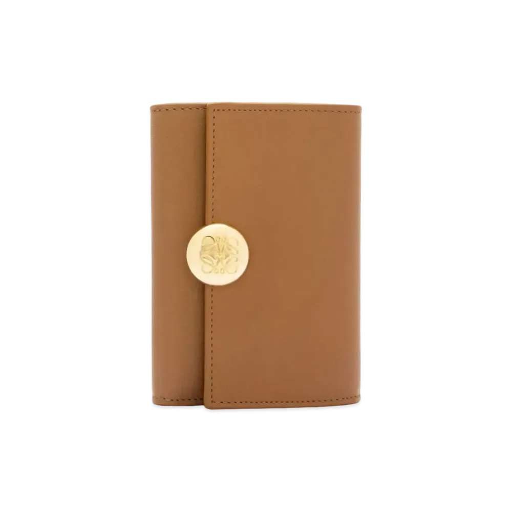 LOEWE Puble Birthical Wallet Small Shinina Pakaf "Oak"