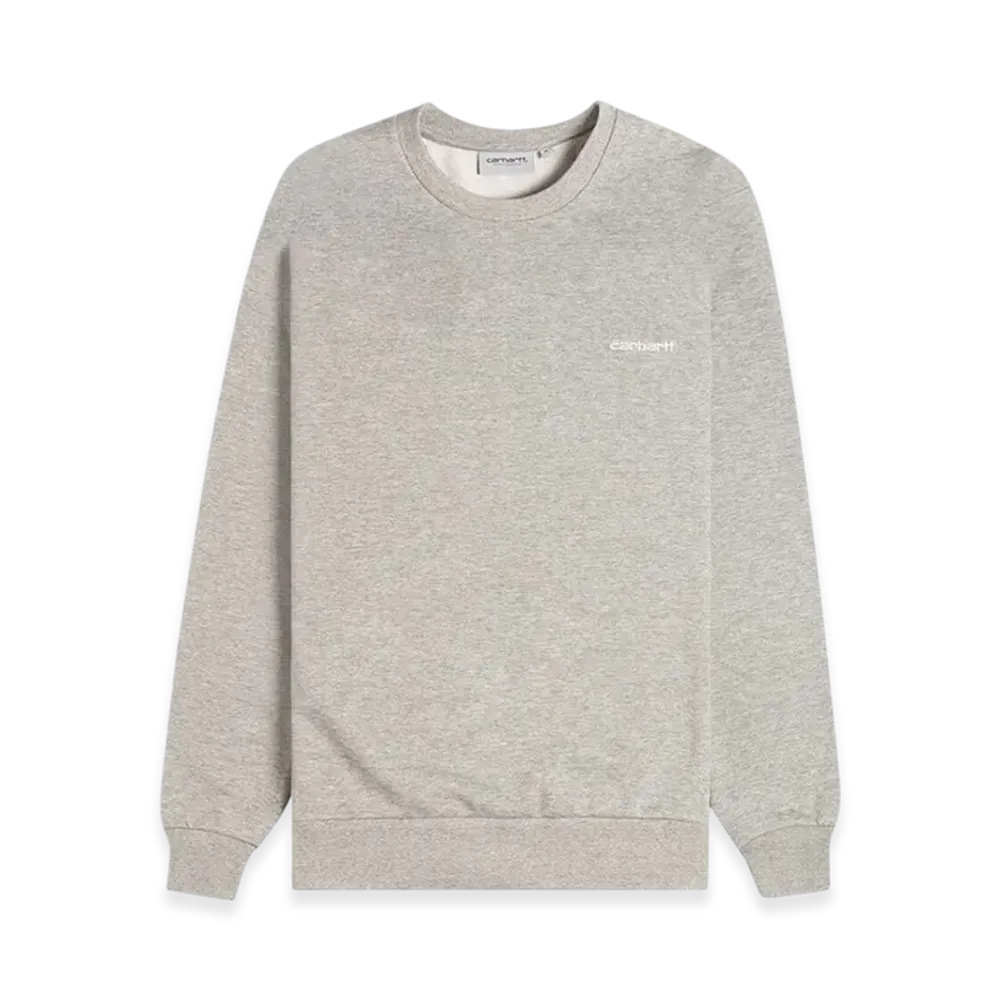 Carhartt WIP Script Embroidery Sweatshirt "Grey Heather/White"