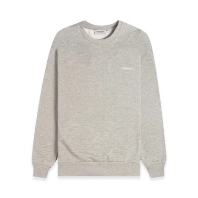 Carhartt WIP Script Embroidery Sweatshirt "Grey Heather/White"