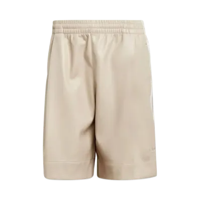 adidas Faux Leather Adicolor Three Stripes Shorts "Wonder Beige"