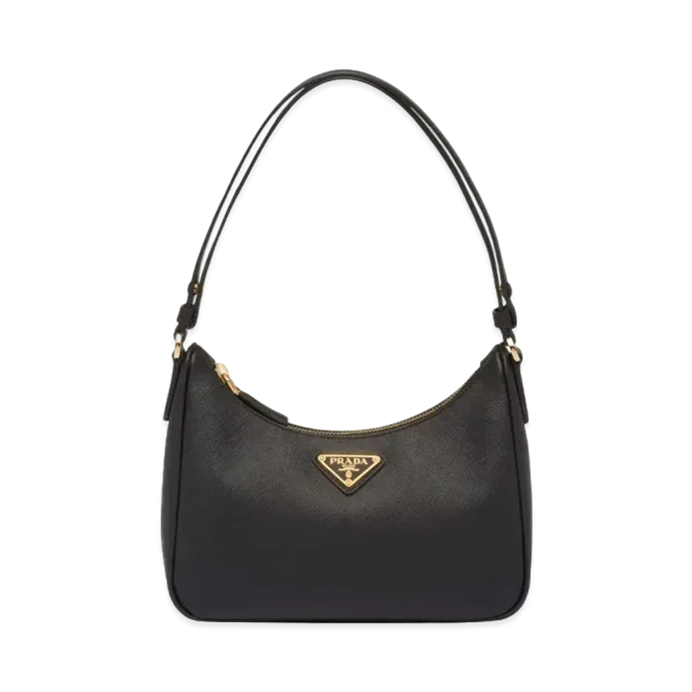 PRADA Re Edition Saffiano Leather Mini Bag "Black"