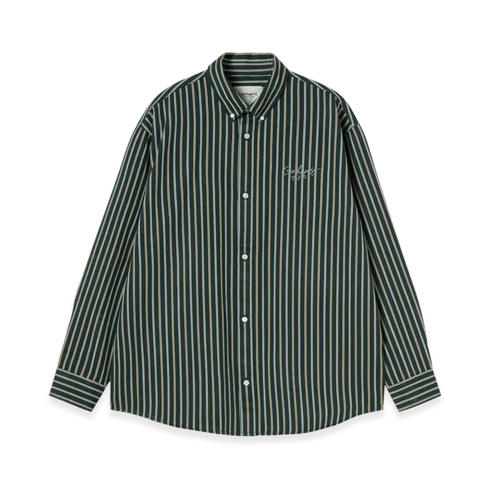 Carhartt WIP L/S Palance Shirt "Palance Stripe Deep Lagoon"