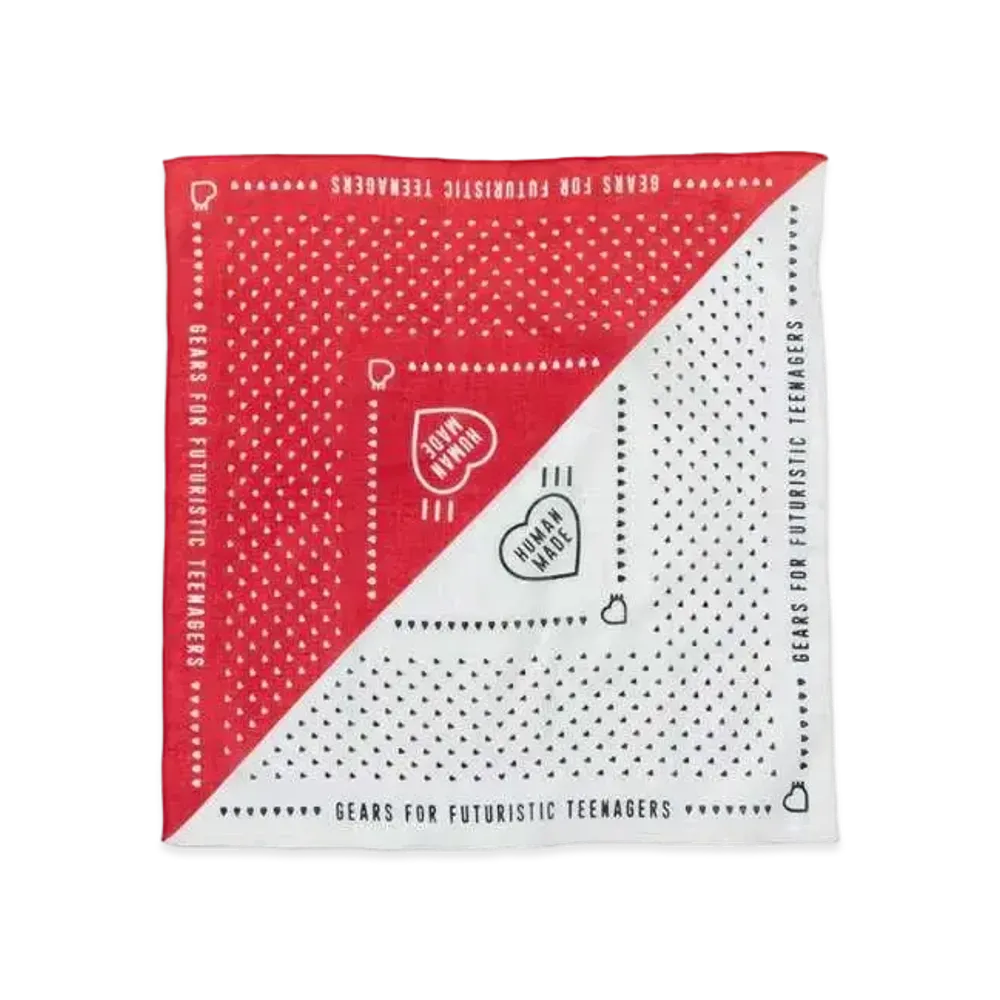 HUMAN MADE MONTHLY BANDANA JANUARY "Red White"