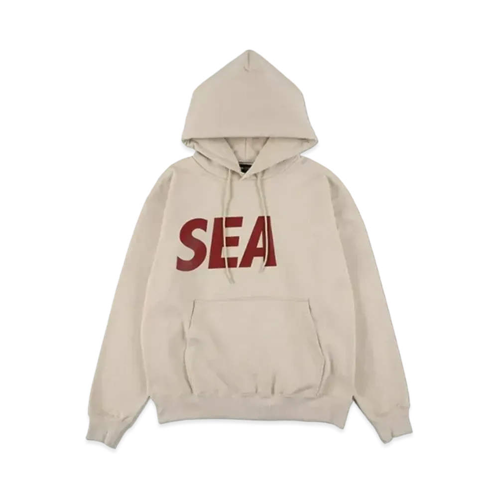 WIND AND SEA SEA Hoodie "Taupe-Bordeaux"