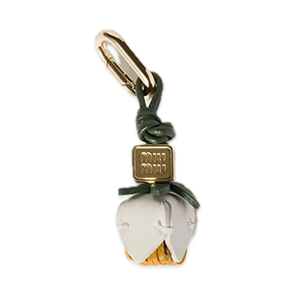 MIU MIU Leather Micro Trick "White/Dark Orange"