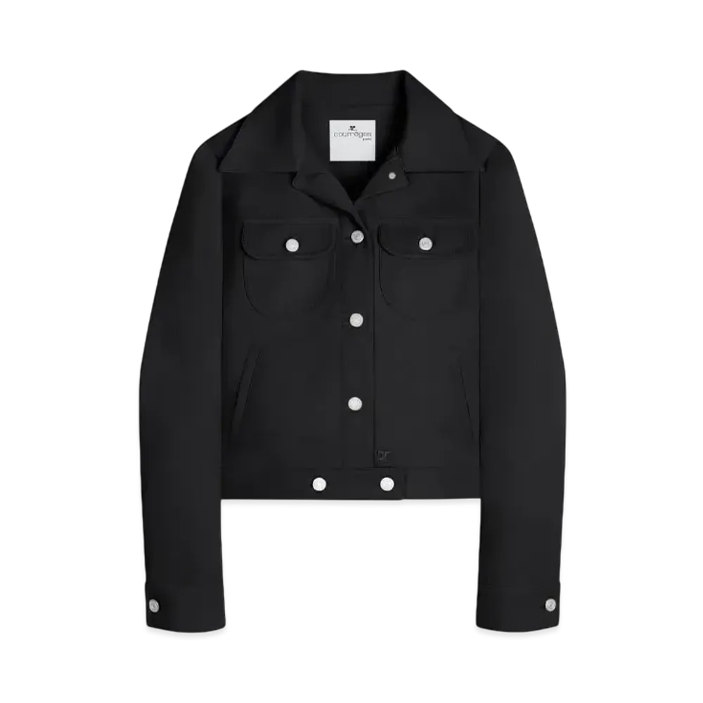 Courreges Twill Trucker Jacket "Black"