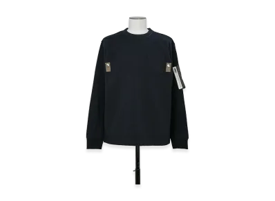 sacai Cotton Jersey L/S T-Shirt "Navy/Dark Khaki"
