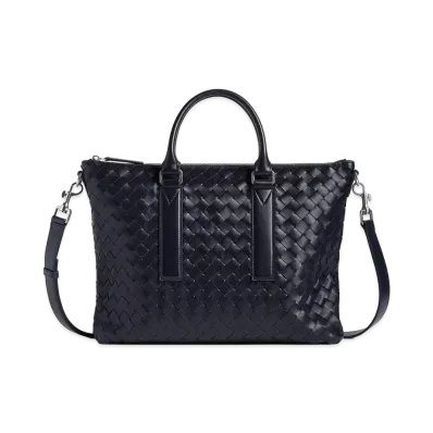Bottega Veneta Intrecciato Soft Briefcase "Nocturnal"