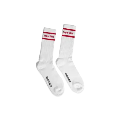 Dsquared2 Rocco Mid-Crew Socks "White"