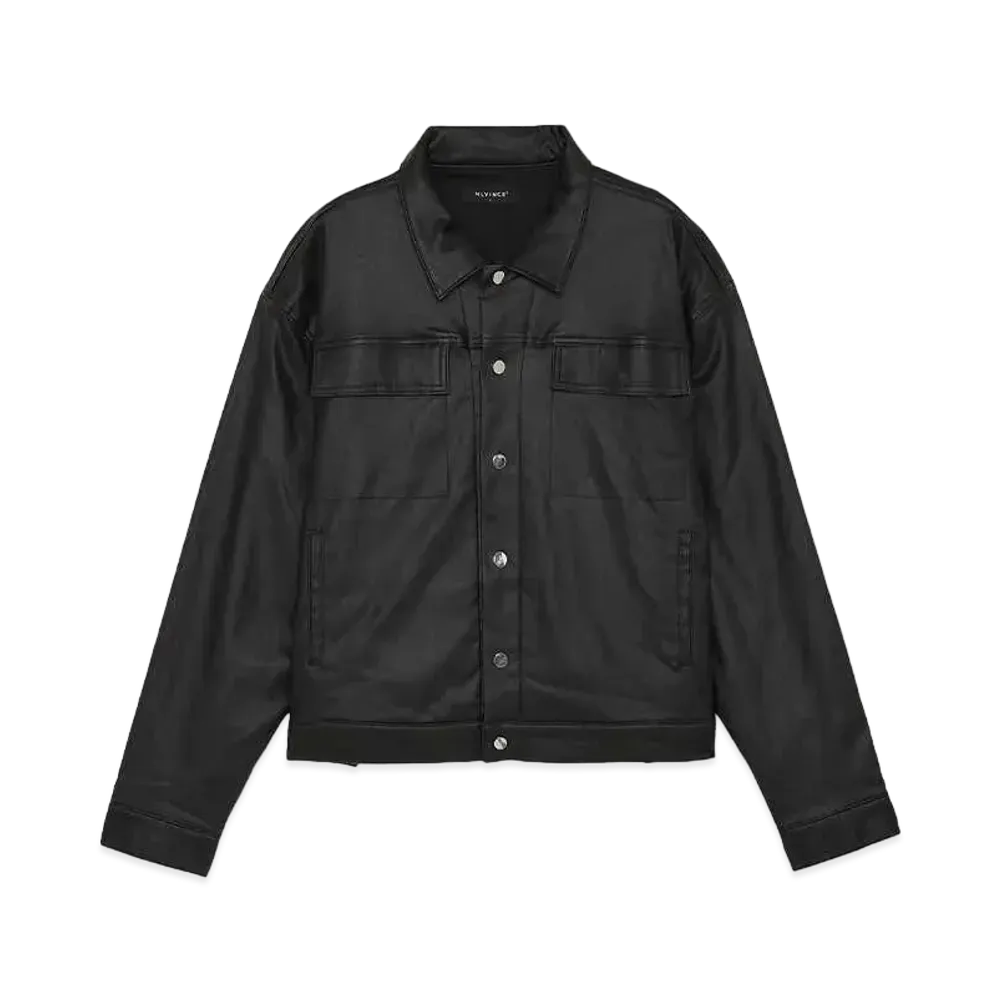 MLVINCE WAX TRUCKER JACKET " BLACK"