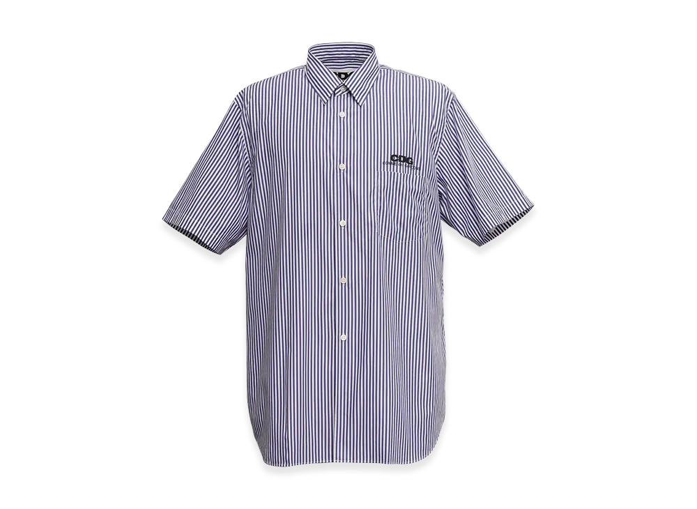 COMME des GARCONS CDG Classic Shirt With Short Sleeve "Blue Stripe"