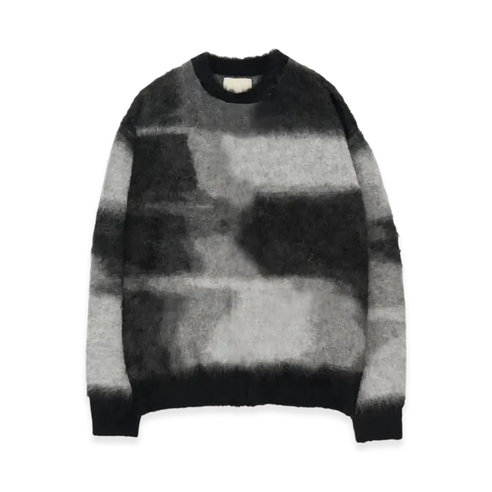 YOKE Kid Mohair Jacquard Sweater "Beam"